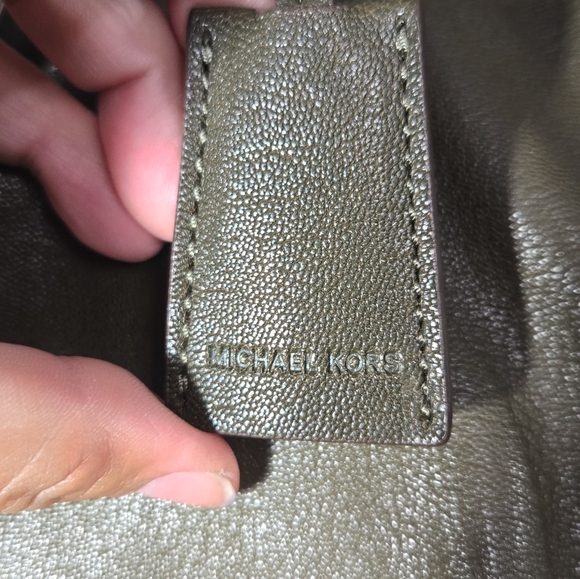 MICHAEL KORS HAMILTON LARGE MANDARIN OLIVE GREEN SAFFIANO LEATHER TOTE BAG NEW - Picture 4 of 15